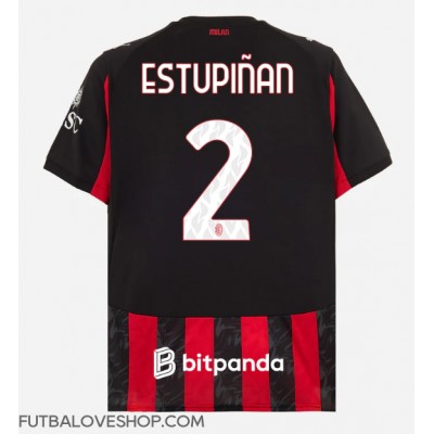 Dres AC Milan Pervis Estupinan #2 Domáci 2025-26 Krátky Rukáv Dres AC Milan Pervis Estupinan #2 Domáci 2025-26 Krátky Rukáv